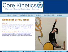 Tablet Screenshot of corekineticspilates.com